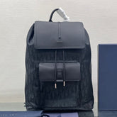 MEDIUM BACKPACK 38 IN BLACK OBLIQUE MIRAGE CALFSKIN